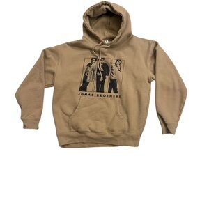 Jonas Brothers The Tour 2023 Hoodie Tan Independent Trading Co Size L